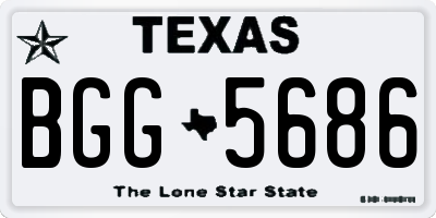 TX license plate BGG5686