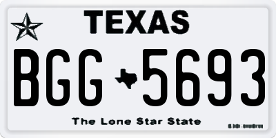 TX license plate BGG5693