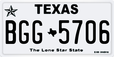 TX license plate BGG5706
