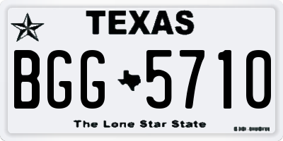 TX license plate BGG5710