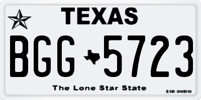 TX license plate BGG5723