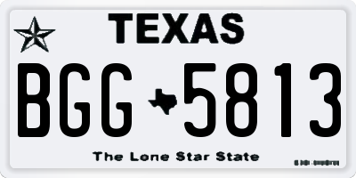 TX license plate BGG5813