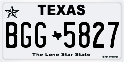 TX license plate BGG5827