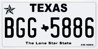 TX license plate BGG5886