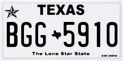 TX license plate BGG5910