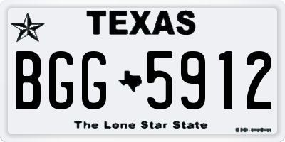 TX license plate BGG5912