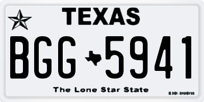 TX license plate BGG5941