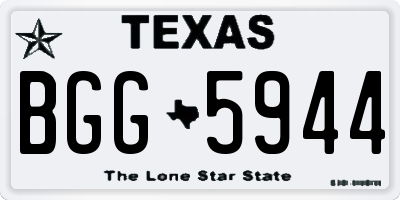 TX license plate BGG5944