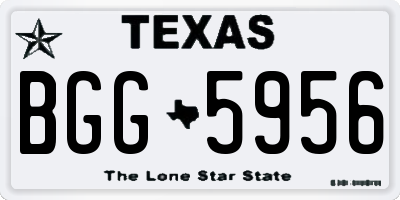 TX license plate BGG5956
