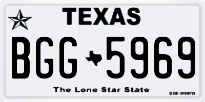 TX license plate BGG5969