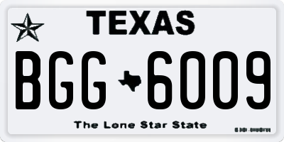 TX license plate BGG6009