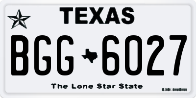 TX license plate BGG6027