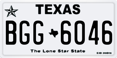 TX license plate BGG6046