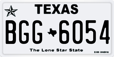 TX license plate BGG6054