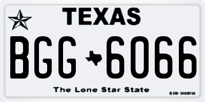 TX license plate BGG6066