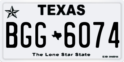 TX license plate BGG6074