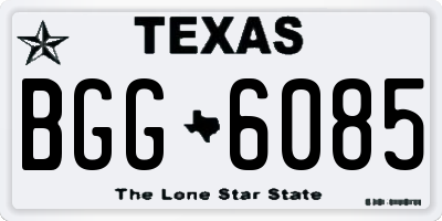 TX license plate BGG6085
