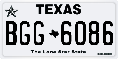 TX license plate BGG6086