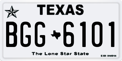 TX license plate BGG6101