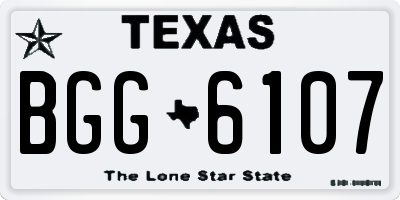TX license plate BGG6107