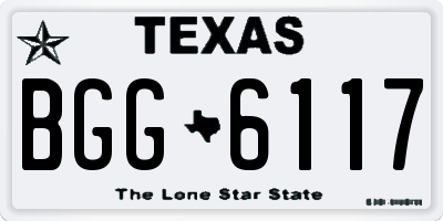 TX license plate BGG6117