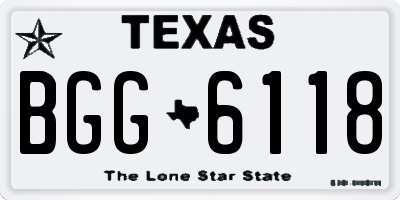 TX license plate BGG6118