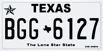 TX license plate BGG6127