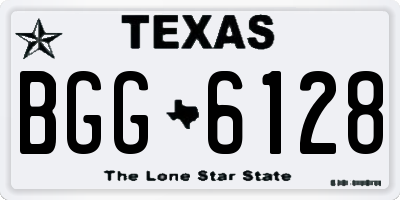 TX license plate BGG6128