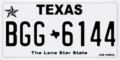TX license plate BGG6144