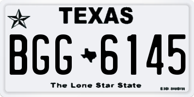 TX license plate BGG6145