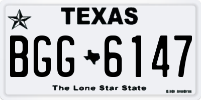 TX license plate BGG6147