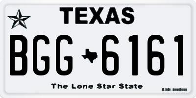 TX license plate BGG6161