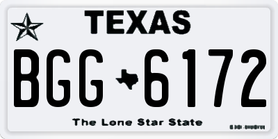 TX license plate BGG6172