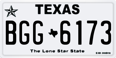 TX license plate BGG6173