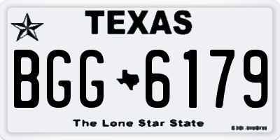 TX license plate BGG6179