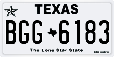 TX license plate BGG6183