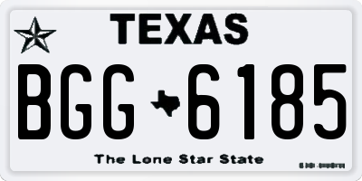 TX license plate BGG6185