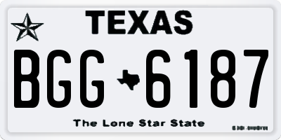 TX license plate BGG6187