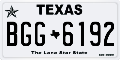 TX license plate BGG6192