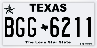TX license plate BGG6211