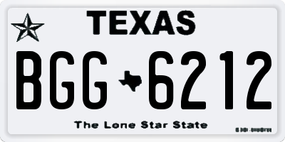 TX license plate BGG6212
