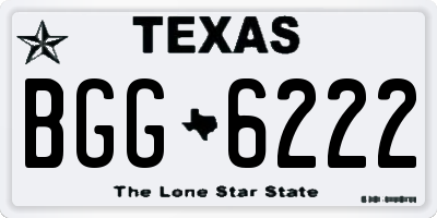 TX license plate BGG6222