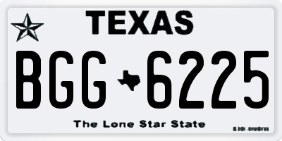 TX license plate BGG6225