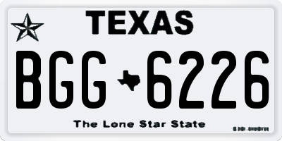 TX license plate BGG6226