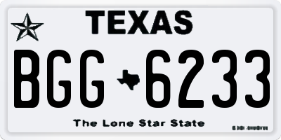 TX license plate BGG6233