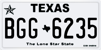 TX license plate BGG6235