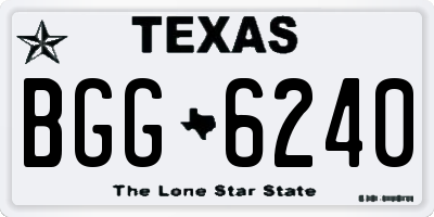 TX license plate BGG6240