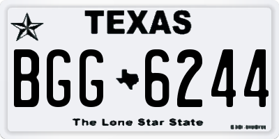 TX license plate BGG6244