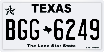 TX license plate BGG6249