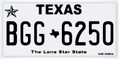 TX license plate BGG6250